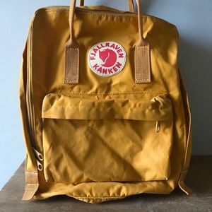 Mustard Mini Fjallraven Backpack